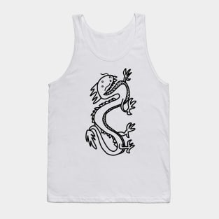 Line Art Dragon Tank Top